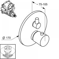 Смеситель для душа Kludi Balance 528300575 с термостатом Хром — фото 2, Смеситель для душа