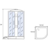 Душевая кабина Мономах 120x120x15 С МЗ 10000005847 без гидромассажа — фото 5, Душевые кабины