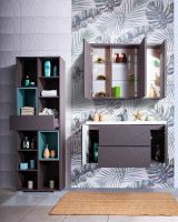 Товар: Тумба под раковину Бриклаер Кристалл 100 4627125414565 подвесная Софт Графит Ясень Анкор темный - фото 5 Тумба под раковину Бриклаер Кристалл 100 4627125414565 подвесная Софт Графит Ясень Анкор темный — фото 5, Мебель для ванной