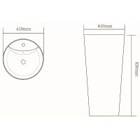 Раковина SantiLine 41 напольная Белая арт-SL-4011 — фото 2, Раковины напольные