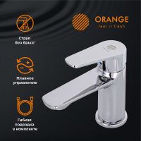 Смеситель для раковины Orange Felix Хром арт-M14-021CR — фото 2, Смесители для раковины