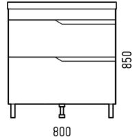 Тумба под раковину Corozo Теона 80 Z2 SD-00001512 Белая — фото 5, Мебель для ванной