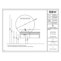 Тумба с раковиной Black&White Universe U915.1400L 140 L 9151400 подвесная Glossy light grey — фото 10, Мебель для ванной