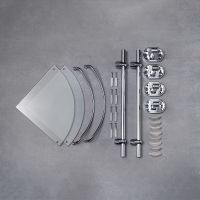 Товар: Стеклянная полка Ростовская Мануфактура Сантехники A9010 угловая Хром - фото 4 Стеклянная полка Ростовская Мануфактура Сантехники A9010 угловая Хром — фото 4, Полки для ванной и душа