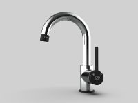 Смеситель для раковины GPD Gildo MTL165-K-S Хром Черный — фото 2, Смесители