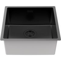 Кухонная мойка Paulmark Lassan 49 Uni LA49-MBN Черная матовая — фото 2, Кухонные мойки
