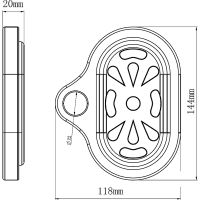 Мыльница Swedbe Calypso 5037 на душевую штангу Хром — фото 3, Мыльницы