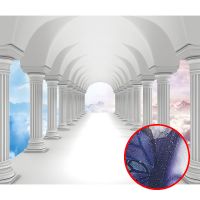 Фреска Ortograf 3D 33210 Фактура бархат серебро FX-S Флизелин (3,2*2,7) Белый, Архитектура/Абстракция — фото 1, Фрески