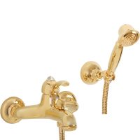 Смеситель для ванны Migliore Lem Swarovski 18890 Золото — фото 1, Смеситель для ванны