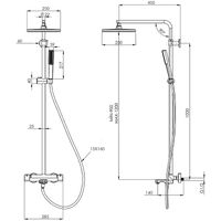 Душевая система Teska Galaxy DK3308 Черный матовый — фото 2, Душевые стойки