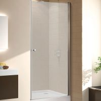 Душевая дверь Cezares Eco 75 ECO-O-B-1-75-P-Cr профиль Хром стекло рифленое — фото 1, Распашные душевые двери