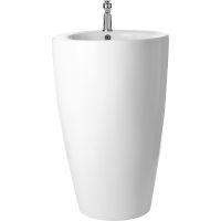 Раковина WeltWasser Leerbach 3838 GL-WT 38 10000005489 Белый глянец — фото 2, Раковины напольные