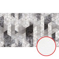 Фреска Ortograf Grafika Natura 31534 Фактура бархат FX Флизелин (4,7*2,7) Белый/Серый/Черный, Геометрия/Цветы — фото 1, Фрески