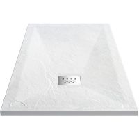 Душевой поддон из искусственного камня Vincea 110x80 VST-4SR8011W+Vsph-D132 Белый матовый — фото 1, Душевые поддоны из искусственного камня