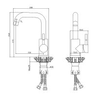 Смеситель для кухни Olive's Balear 13105BLB Черный матовый — фото 2, Смесители для кухни