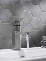 Смеситель для раковины Ростовская Мануфактура Сантехники SUS125-001F Нержавеющая сталь — фото 6, Смесители