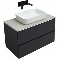 Тумба под раковину Allen Brau Infinity 85 1.21001.AM подвесная Антрацит матовый — фото 14, Тумбы под раковину