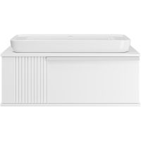 Товар: Тумба с раковиной Brevita Savoy 90 УТ000014905 подвесная Белая матовая - фото 2 Тумба с раковиной Brevita Savoy 90 УТ000014905 подвесная Белая матовая — фото 2, Мебель для ванной