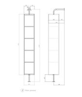 Шкаф пенал Vigo Grani 30 pnp.GRI.30 поворотный Дуб сонома — фото 9, Пеналы для ванной комнаты
