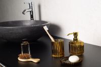 Стакан для зубных щеток Ridder Vilma 2167104 Желтый — фото 2, Мыльницы