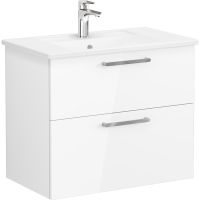 Тумба с раковиной Vitra Root 80 66306 подвесная Белая глянцевая — фото 1, Тумбы с раковиной