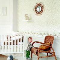 Бордюр детский Casadeco Rose Nino 85627119 Винил на флизелине (0,23*5) Зеленый, Животные/Деревья — фото 3, Обои для стен