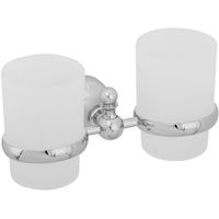 Стакан для зубных щеток Veragio Gialetta VR.GIL-6442.CR двойной Хром — фото 1, Стаканы для зубных щеток