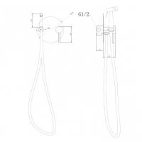 Гигиенический душ со смесителем Abber Emotion AF8826G Золото матовое — фото 4, Гигиенические души