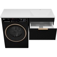 Тумба с раковиной Brevita Enfida 120 R УТ000016090 подвесная Черная матовая — фото 3, Мебель для ванной