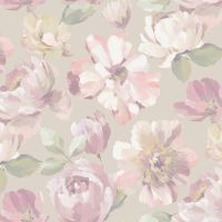 Обои Grandeco Universe 5 UI 3105 Винил на флизелине (1,06*10,05) Бежевый/Зеленый/Розовый, Цветы/Штукатурка — фото 1, Обои для стен