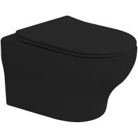 Унитаз Boheme Fiore 978-SET-B подвесной Черный матовый с сиденьем Микролифт — фото 1, Унитазы