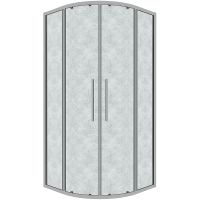 Душевой уголок Grossman Cosmo 80х80 301.K33.02.8080.10.02 профиль Хром стекло шиншилла — фото 9, Душевые уголки четверть круга