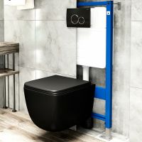 Товар: Унитаз Point Меркурий подвесной Черный матовый с сиденьем Микролифт арт-PN41831BM - фото 9 Унитаз Point Меркурий подвесной Черный матовый с сиденьем Микролифт арт-PN41831BM — фото 9, Подвесные унитазы