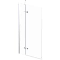 Шторка на ванну AM.PM Tender 80 W45BS-D3W5-140CT профиль Хром матовый стекло прозрачное — фото 6, Шторки для ванной распашные