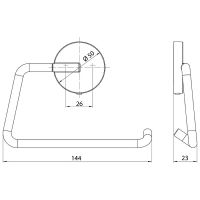 Держатель туалетной бумаги Emco Round 4300 133 00 Черный матовый — фото 2, Держатели туалетной бумаги