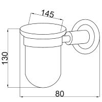 Стакан для зубных щеток Boheme Murano 10904-B-BR Бронза Черный — фото 2, Мыльницы