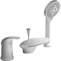 Смеситель на борт ванны Orange Iris M41-333w Белый — фото 1, Смесители на борт ванны