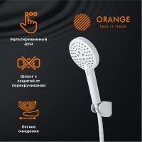 Комплект смесителей Orange Karl M05-311w Белый — фото 15, Готовые комплекты для ванной комнаты