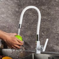 Смеситель для кухни Frap H58 F4458 Белый Хром — фото 2, Смесители для кухни