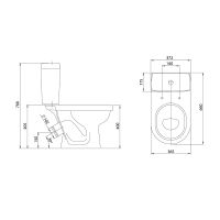 Унитаз компакт Santeri Визит 1.P405.3.S00.00B.F с бачком и сиденьем — фото 9, Напольные унитазы