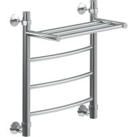 Водяной полотенцесушитель Ника Arc ЛД ВП 50/50 с полкой Хром — фото 1, Водяные полотенцесушители