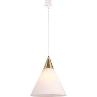 Трековый светильник Crystal Lux CLT 0.31 016 WH-GO Белый Золото — фото 1, Трековые светильники