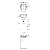 Раковина-чаша Simas Wave 42 WA01 bi*0 Белая — фото 3, Раковины накладные