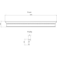 Сандрик Европласт 1.63.002 1280x146x57 мм — фото 2, Колонны