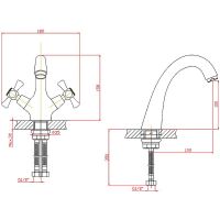 Смеситель для раковины Agger Retro Хром арт-A1902100 — фото 8, Смесители для раковины