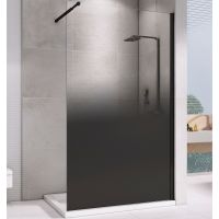 Душевая перегородка Abber Immer Offen 120 AG69121BD профиль Черный стекло прозрачное тонированное — фото 1, Душевые перегородки