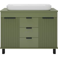 Тумба с раковиной Brevita Enfida 100 УТ000022697 Зеленая матовая — фото 2, Мебель для ванной