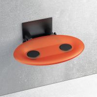 Сиденье для душа Ravak Ovo P Orange/Black B8F0000044 Прозрачно-оранжевое Черное — фото 2, Сиденья