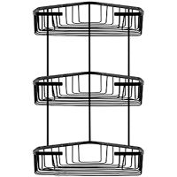 Полка корзина Frap F351-26 угловая Черная матовая — фото 1, Полки для ванной и душа