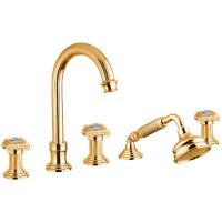 Смеситель на борт ванны Cezares Olimp OLIMP-BVD-03/24-Sw Золото 24 карат — фото 1, Смесители на борт ванны